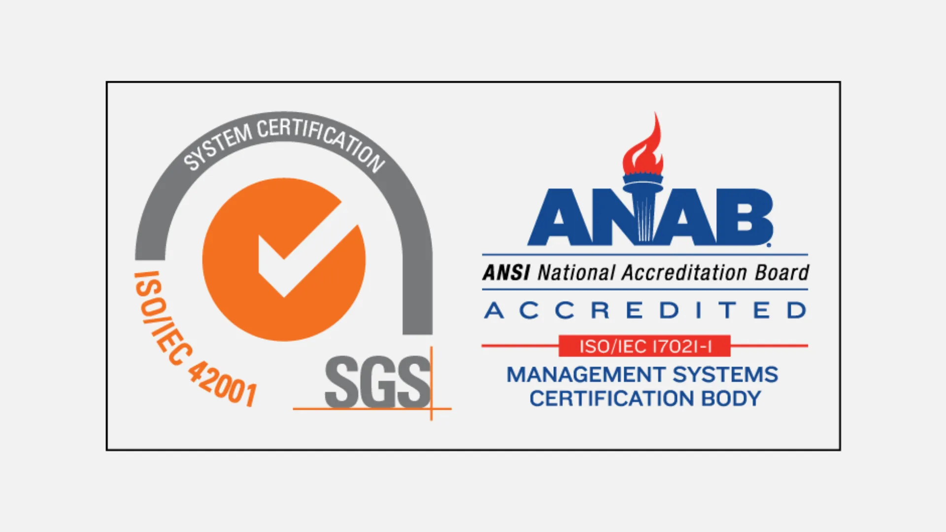 ISO/IEC 42001 accredited badge