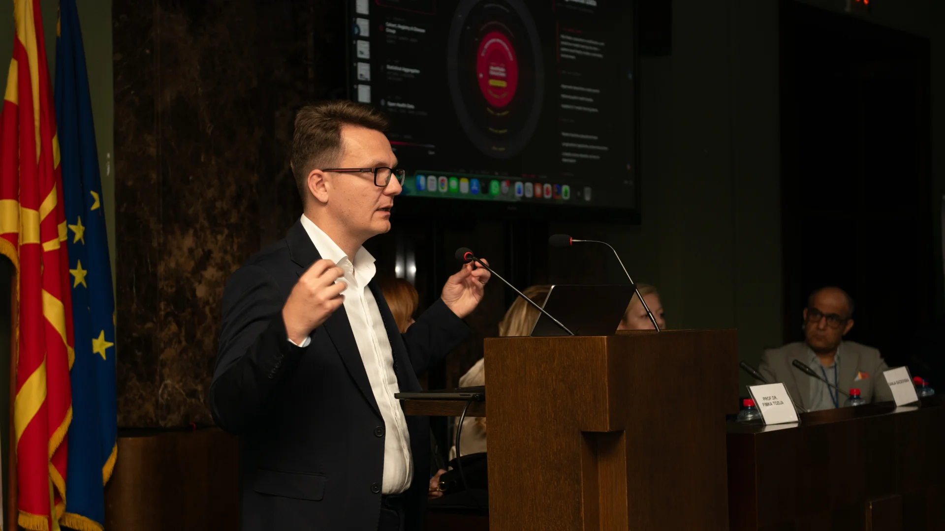 Sorsix CEO, Dragan Sahpaski, during the speech
