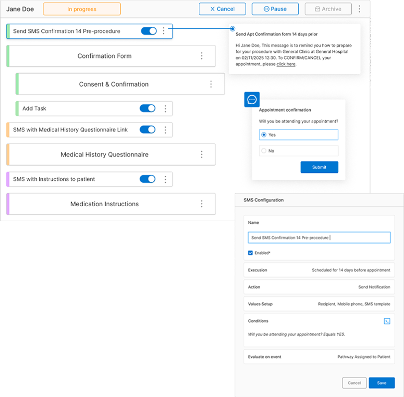 No-Code Pathway Builder Interface